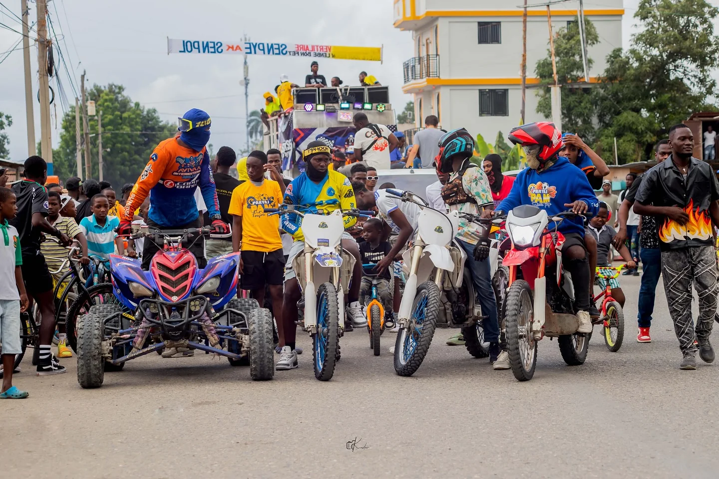 Avivaa brand activation with riders in Cap-Haïtien